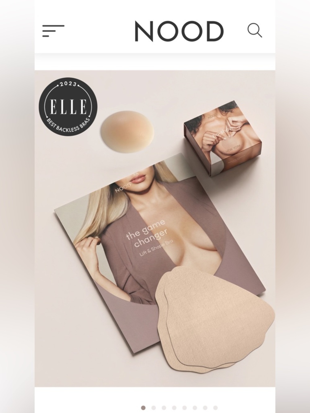 NEW- NOOD Nude Adhesive Backless Bra - Invisible Lift Starter Kit